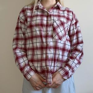 Red & White Plaid flannel